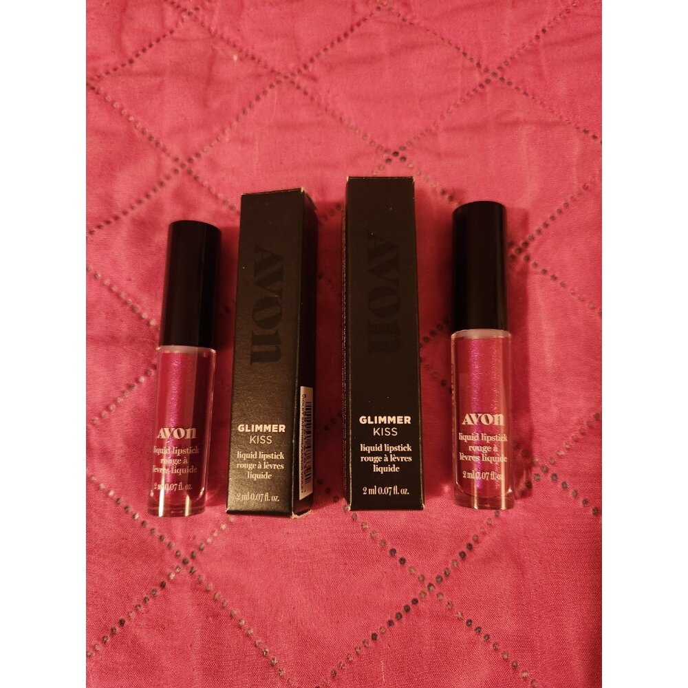 Avon Glimmer Kiss Liquid Lipstick Lot NWT